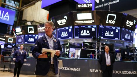 La rueda de la Bolsa de Nueva York, ayer, miércoles 19.&nbsp;