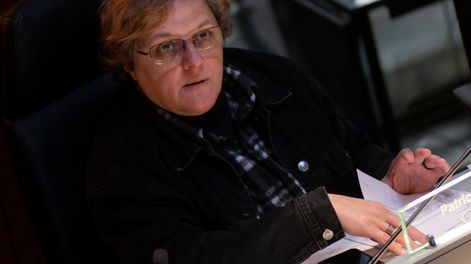 Patricia Cayón, durante una sesión ordinaria de la Junta Departamental de Montevideo