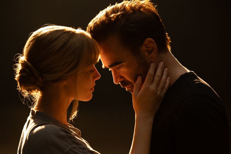 Margot Robbie y Colin Farrell en El gran viaje de tu vida.