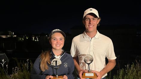Carolina Mailhos y Juan Pedro Altamirano en La Tahona Golf Club