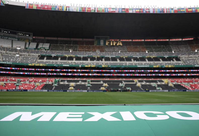 El estadio Azteca, lugar del primer partido del&nbsp;Mundial 2026 entre México y Sudáfrica.