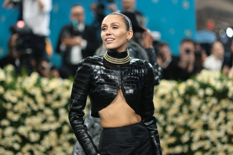 Miley Cyrus en la Met Gala, en mayo de 2025.