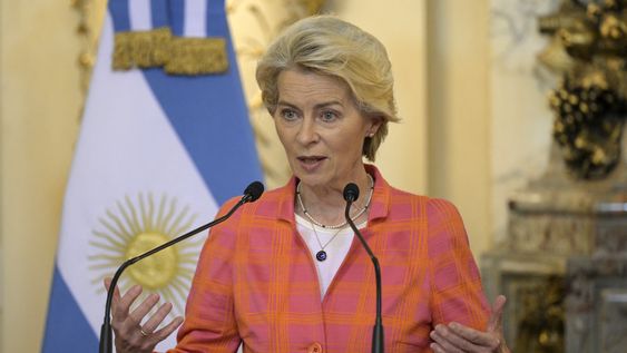 Presidenta de la Comisión Europea, Ursula von der Leyen, en una visita a Argentina Presidenta de la Comisión Europea, Ursula von der Leyen, en una visita a Argentina