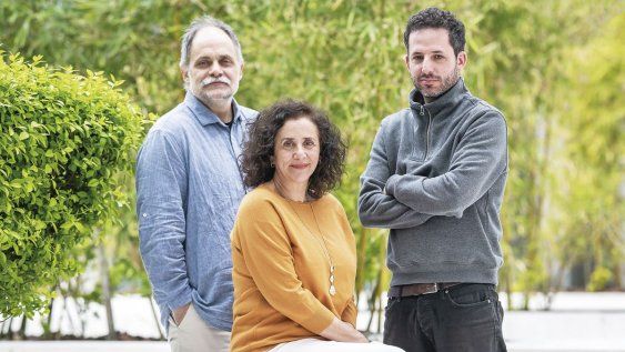 Néstor Guzzini, María Elena Pérez y Gerardo Minutti, actores y director de Perros.