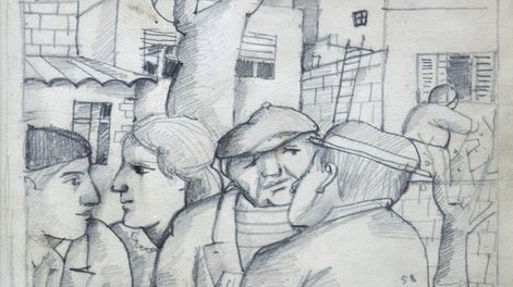 Búsqueda | Vecinos del Cerro, dibujo de José Gurvich