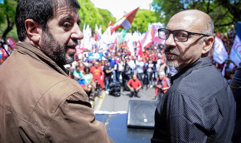 Fernando Pereira y Marcelo Abdala durante un acto. Foto: Javier Calvelo / adhocFOTOS