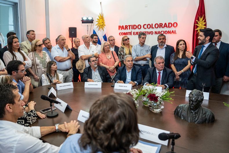 Andrés Ojeda el día de su nombramiento como secretario general del Partido Colorado, en diciembre de 2024