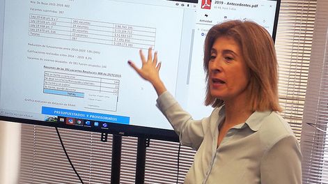 La directora general del Ministerio de Ganadería, Fernanada Maldonado