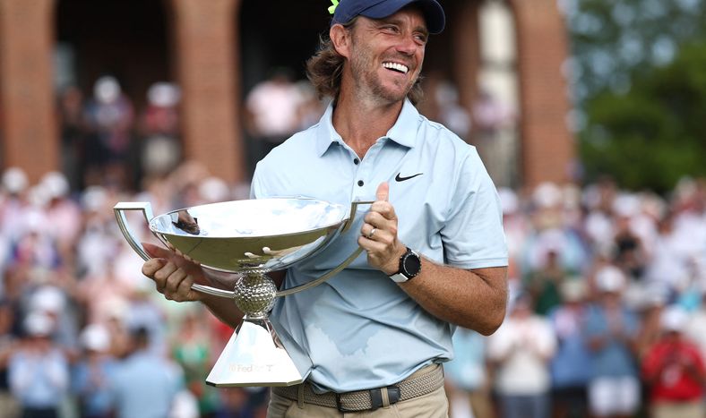 Tommy Fleetwood tras ganar el Tour Championship