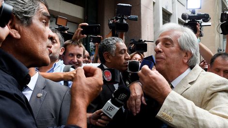 Arrieta y Vázquez protagonizaron un tenso cruce en 2018. Foto: Carlos Pazos / adhocFOTOS