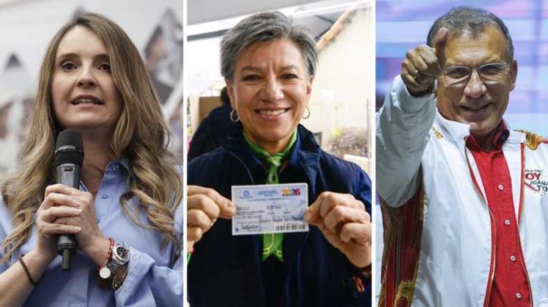 Paloma Valencia, Claudia López y Roy Barreras competirán con Iván Cepeda por la Presidencia de Colombia.