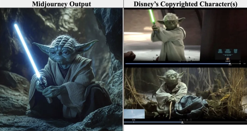 Disney y Universal presentan una importante demanda por derechos de autor contra Midjourney por personajes generados con IA