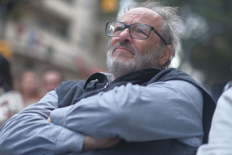 Daniel Olesker, durante el acto del 1° de Mayo