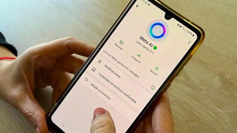 Meta AI en un celular.