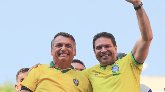 Alexandre Ramagem y Jair Bolsonaro.