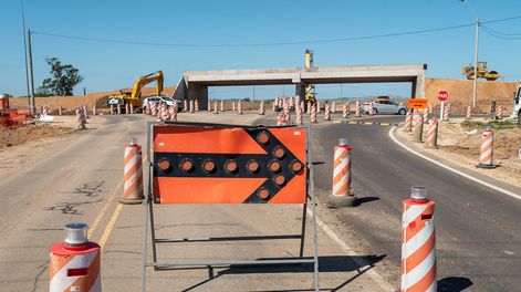 Una obra vial en Maldonado.