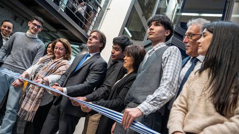 Lacalle Pou en la inauguración del nuevo edificio del Instituto Tecnológico de Informática en Montevideo, la semana pasada