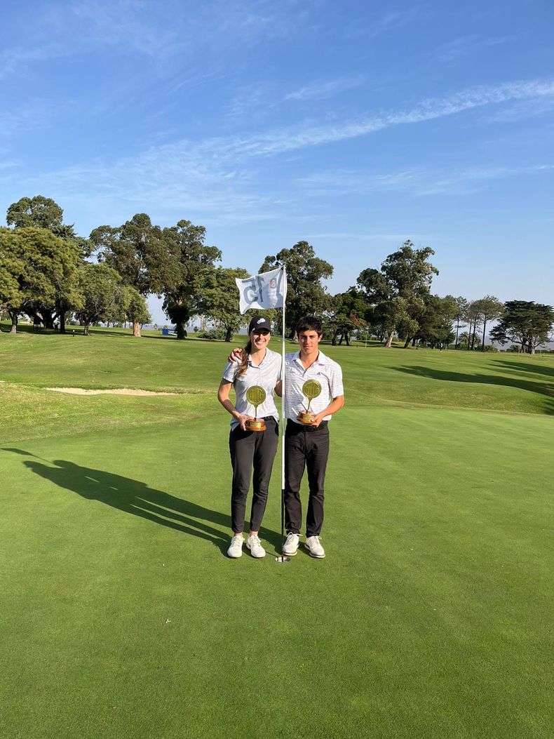 Lousiane Gauthier y Mateo Quiroga en el Campeonato Nacional