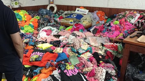 Una incautación de ropa proveniente desde Argentina