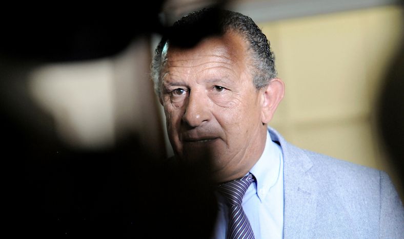 Pablo Caram durante un congreso de intendentes en Montevideo