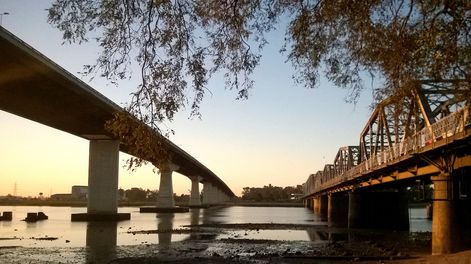 El puente sobre el río Santa Lucía, un punto característico de la ruta 1