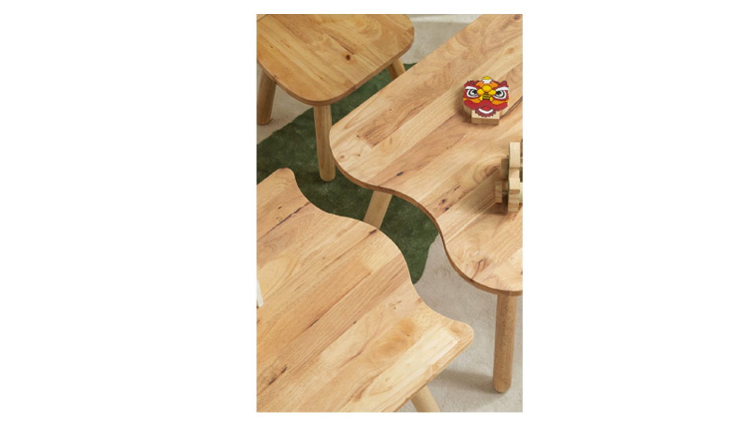 Mesa Rect de madera natural