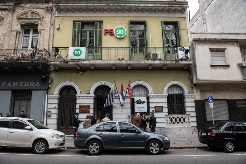 Fachada de Casa del Pueblo, la sede del Partido Socialista en Montevideo, en 2022.&nbsp;