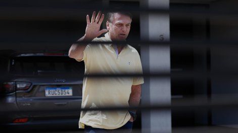 Jair Bolsonaro en su casa en Brasilia.