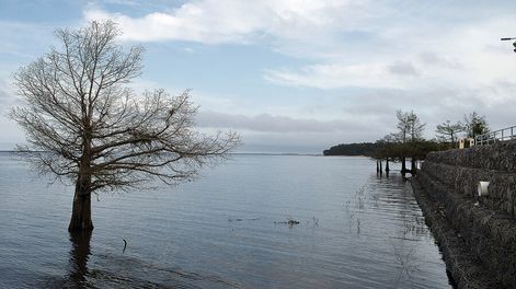 La rambla costanera de San Gregorio, sobre el río Negro. Foto: Ricardo Antúnez / adhocFOTOS