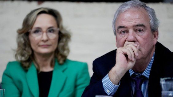 Laura Raffo y Luis Alberto Heber durante un acto del Herrerismo, junio 2023. Laura Raffo y Luis Alberto Heber durante un acto del Herrerismo, junio 2023.