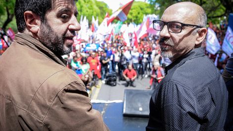 Fernando Pereira y Marcelo Abdala durante un acto. Foto: Javier Calvelo / adhocFOTOS