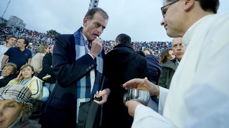 Guido Manini Ríos, en 2023, durante la ceremonia de beatificación de Jacinto Vera