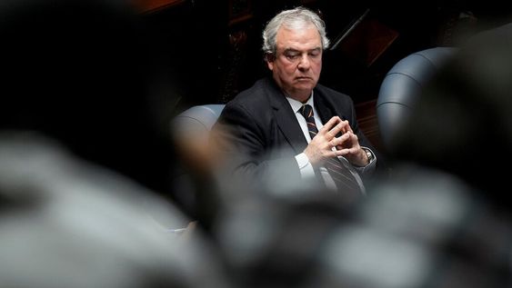Luis Alberto Heber durante la interpelación por el caso Marset. Foto: Javier Calvelo / adhocFOTOS Luis Alberto Heber durante la interpelación por el caso Marset. Foto: Javier Calvelo / adhocFOTOS