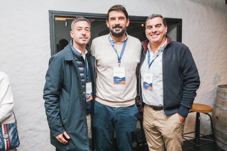 Alfonso Curbelo, Néstor Bentancourt y Pablo Brun.