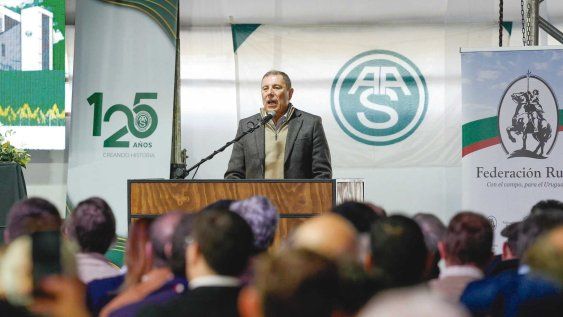 El ministro de Economía, Gabriel Oddone, durante el 109° Congreso de la Federación Rural, en Salto.