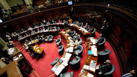 Cámara de Senadores del Palacio Legislativo en Montevideo