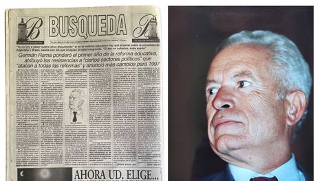 imagen de Germán Rama ponderó el primer año de la reforma educativa, atribuyó las resistencias a ciertos sectores políticos que atacan a todas las reformas y anunció más cambios para 1997