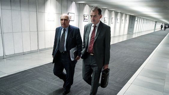 Guillermo Domenech y Guido Manini Ríos en el tunel del Parlamento. Foto: Javier Calvelo / adhocFOTOS Guillermo Domenech y Guido Manini Ríos en el tunel del Parlamento. Foto: Javier Calvelo / adhocFOTOS