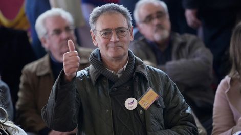 Eduardo Radaelli en el Congreso Nacional de Cabildo Abierto el 28 de julio en el gimnasio de Welcome
