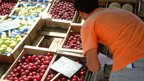 Alimentos en feria vecinal. Alimentos en feria vecinal.