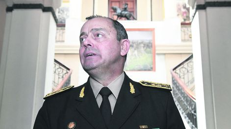 Claudio Feola en 2019 en el Instituto Militar de Estudios Superiores de Montevideo. Foto: Javier Calvelo, adhocFOTOS