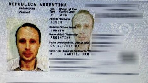Pasaporte argentino del espía ruso Ludwig Gisch. Foto: The Guardian