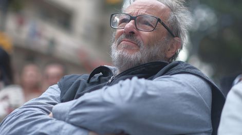 Daniel Olesker, durante el acto del 1° de Mayo