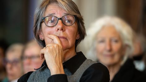 Mariana Mota durante su asunción como integrante del directorio de la Institución Nacional de Derechos Humanos.