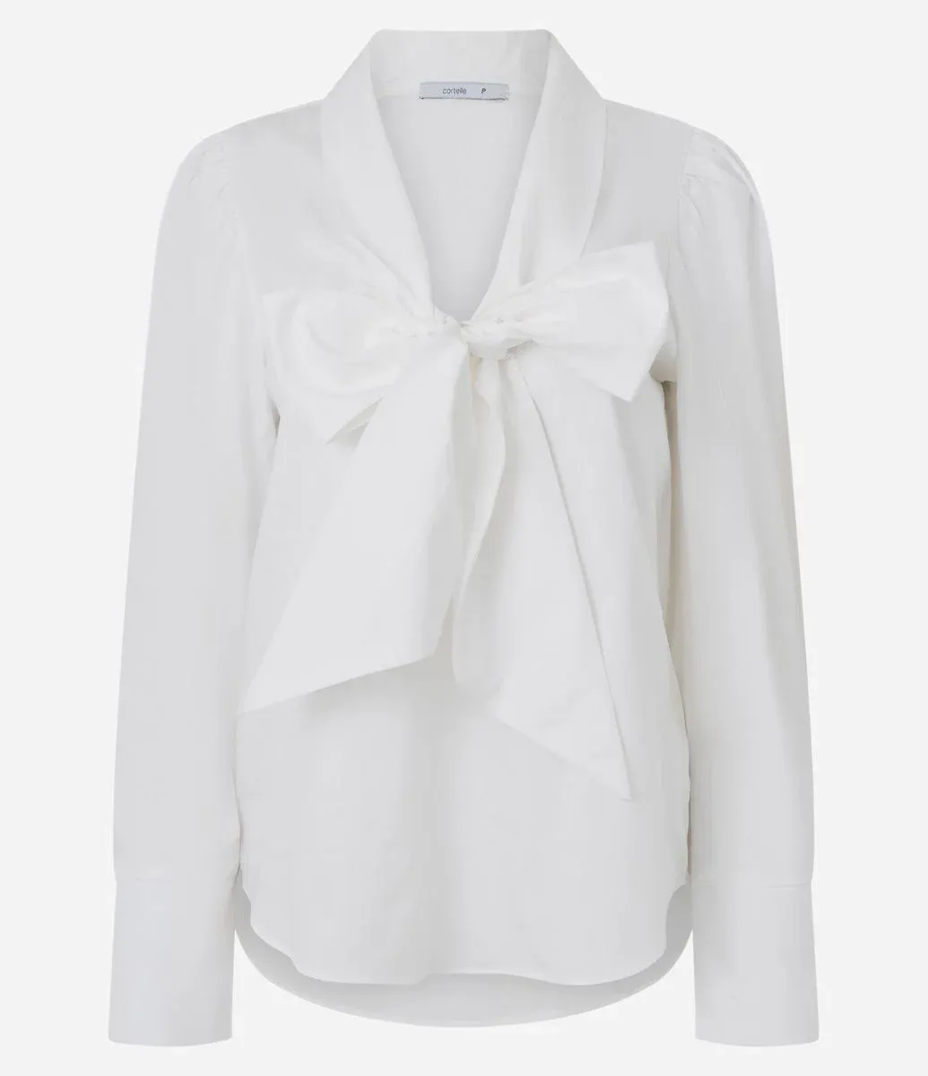 Blusa de algodón con lazo