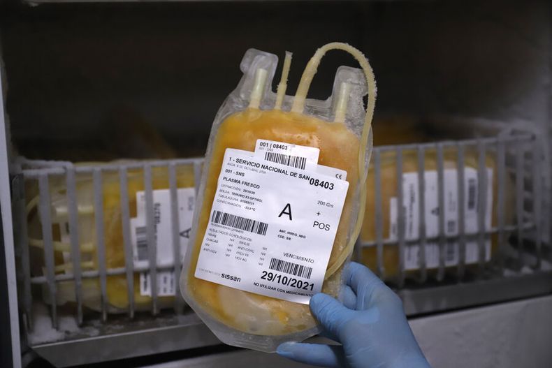 El “plasma Covid” se usa como terapia de uso compasivo en pacientes graves. Foto: Nicolás Der Agopián