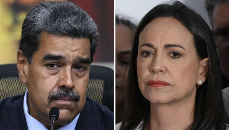 Nicolás Maduro y María Corina Machado.