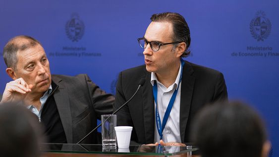 El ministro Oddone y el presidente del BCU. El ministro Oddone y el presidente del BCU.