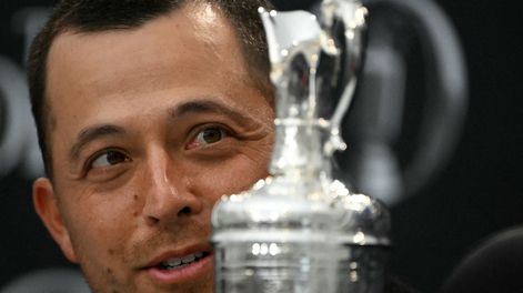 Xander Schauffele durante una conferencia de prensa tras ganar el British Open