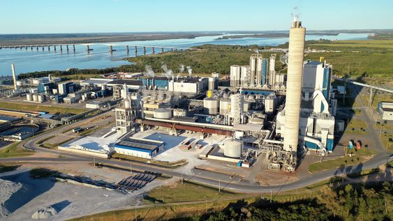 Vista aérea de la planta de UPM, en Fray Bentos Vista aérea de la planta de UPM, en Fray Bentos